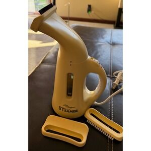 Joy Mangano My Little Steamer Handheld Fabric Wrinkle Remover w Attachments